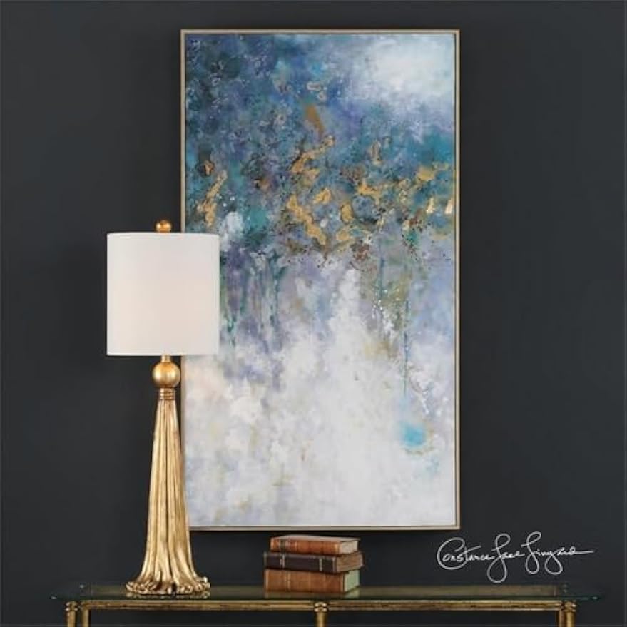 BOWERY HILL Contemporary Floating Canvas Painting in Multicolor