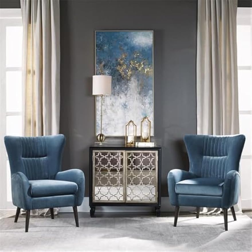 BOWERY HILL Contemporary Floating Canvas Painting in Multicolor