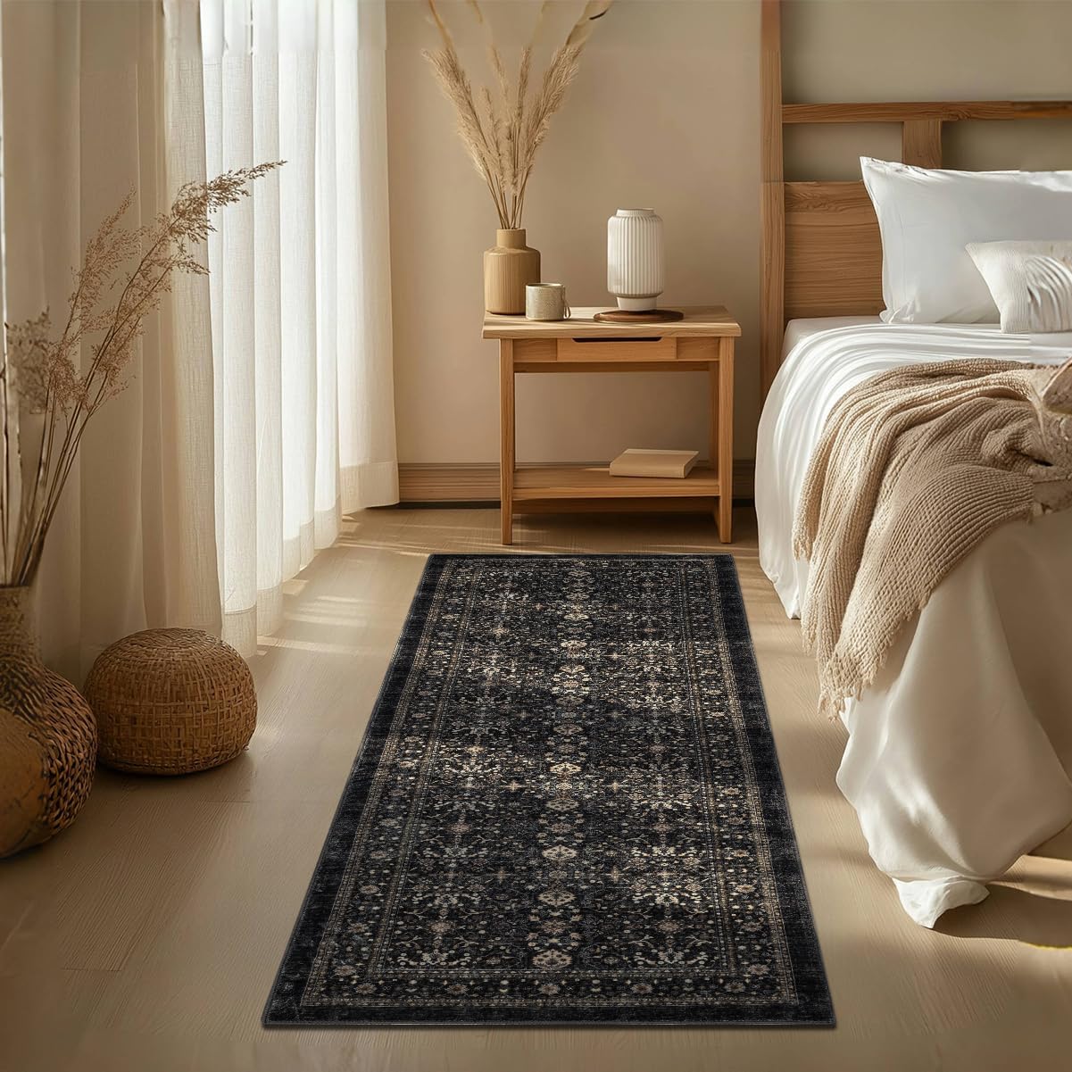 Area Rug Non Slip Machine Washable Ultra Soft Living Room/Bedroom/Kitchen/Outdoor/Classroom Dark Gray, 8'×10'