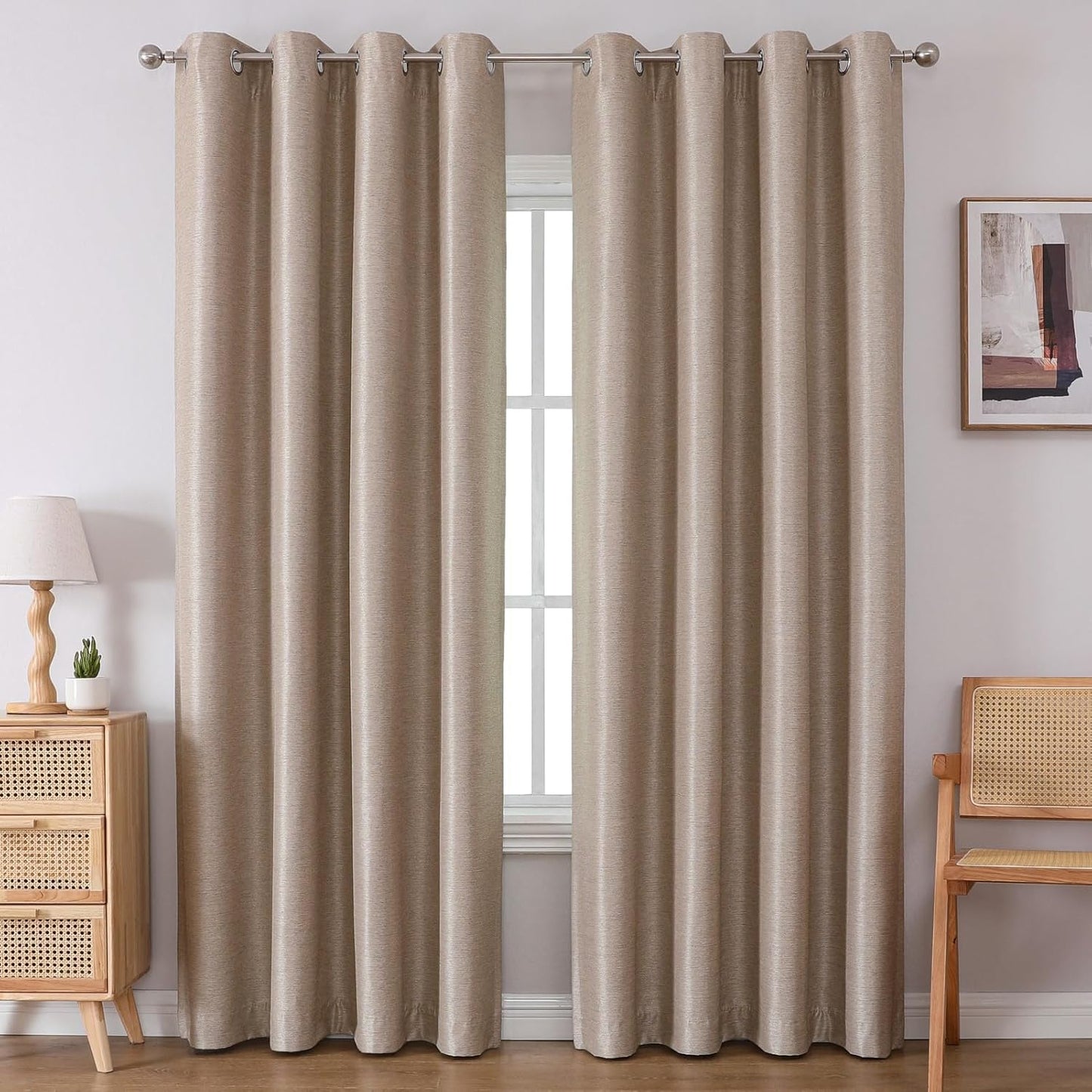 Airwill Blackout Curtains, Set of 2 Window Curtain Panels, Grommet Curtains for Living Room Bedroom Window - Thermal Insulated and Room Darkening (W52 x L84 Inch, 2 Panels, Dark Coffee/Mocha)