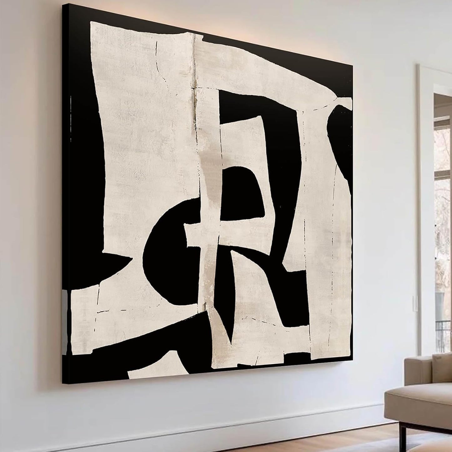 Living Room Art Canvas Office Wall Decor Pictures for Men Women Bedroom Wall Art Dining Room Gray Gold Paintings Neutral