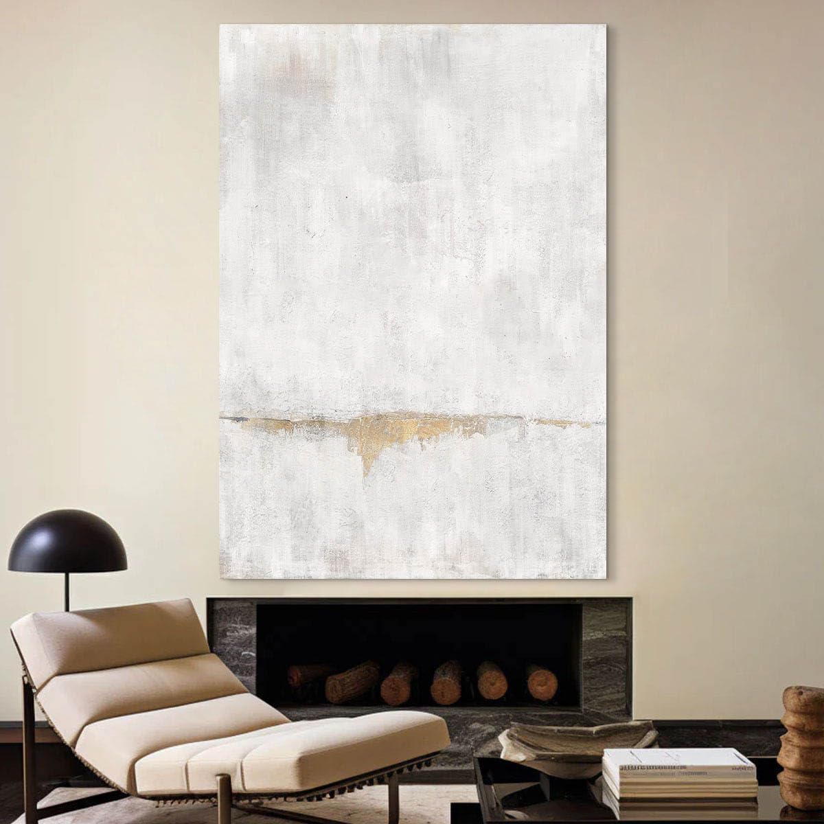 Living Room Art Canvas Office Wall Decor Pictures for Men Women Bedroom Wall Art Dining Room Gray Gold Paintings Neutral