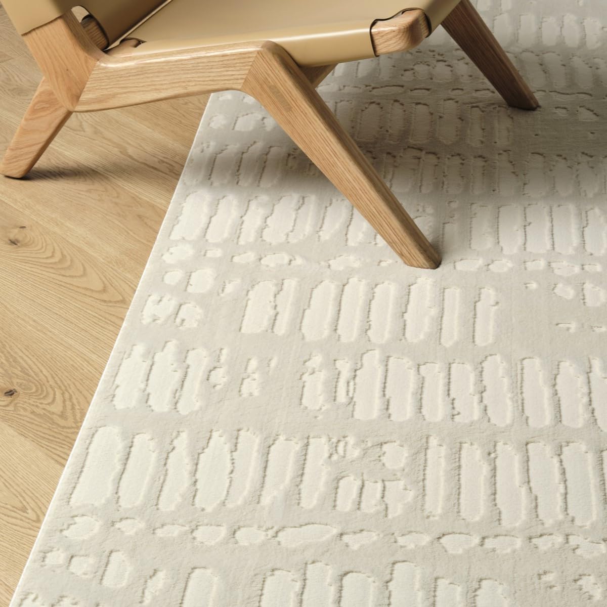 Shell 5'3"x7'10" Washable Area Rug for Living Room Bedroom - 100% Recycled Oeko-TEX Certified, Medium Pile, Green