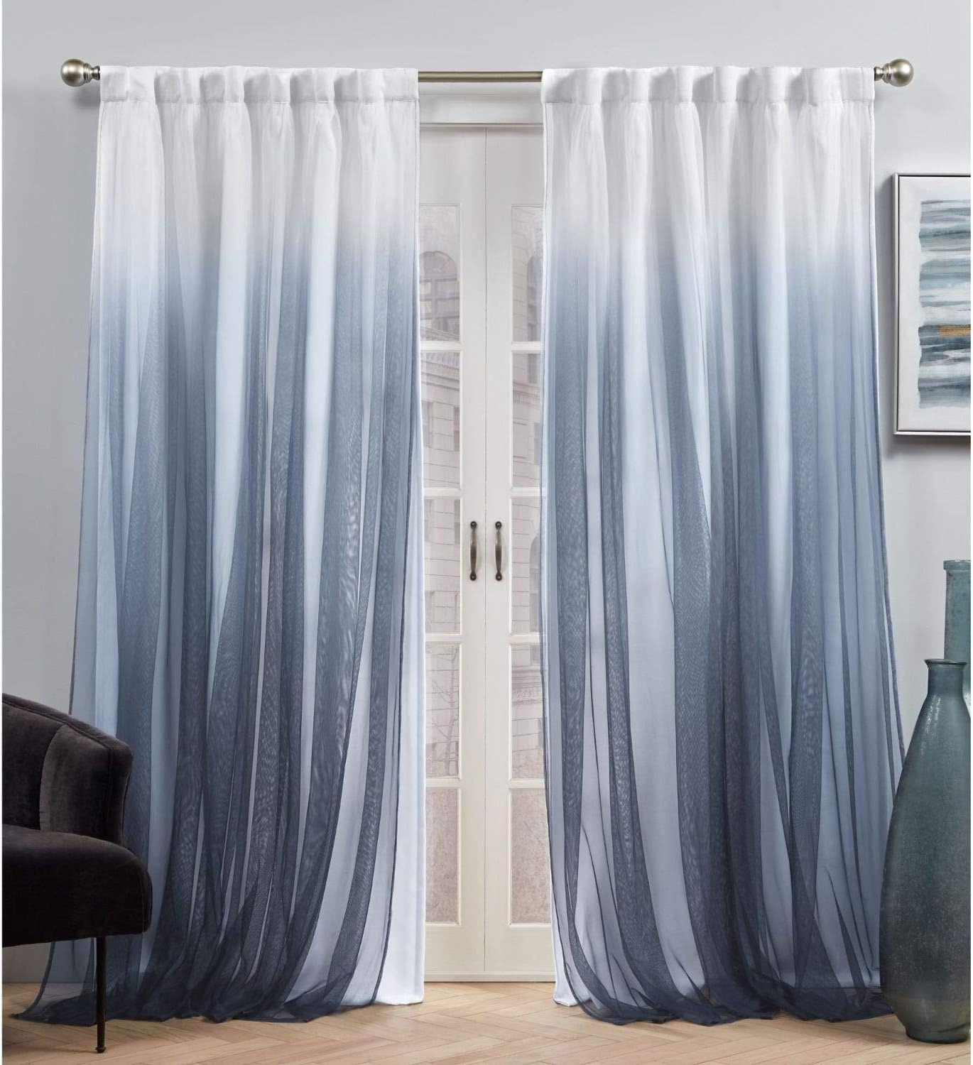 Exclusive Home Crescendo Lined Room Darkening Blackout Hidden Tab Curtain Panel Pair, 52"x84", Blush, Set of 2