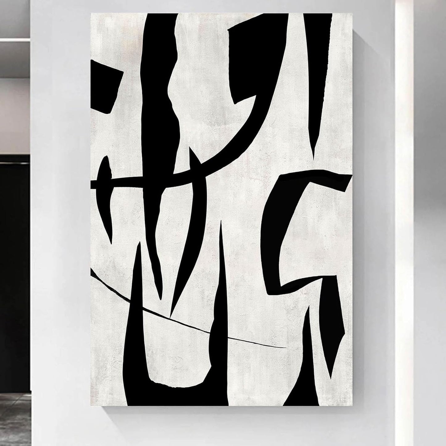 GIFTTWART Wall Pictures for Living Room Canvas Wall Art Extra Large Modern Art Black and White Office Wall Decor Dining Room Bedroom Artwork