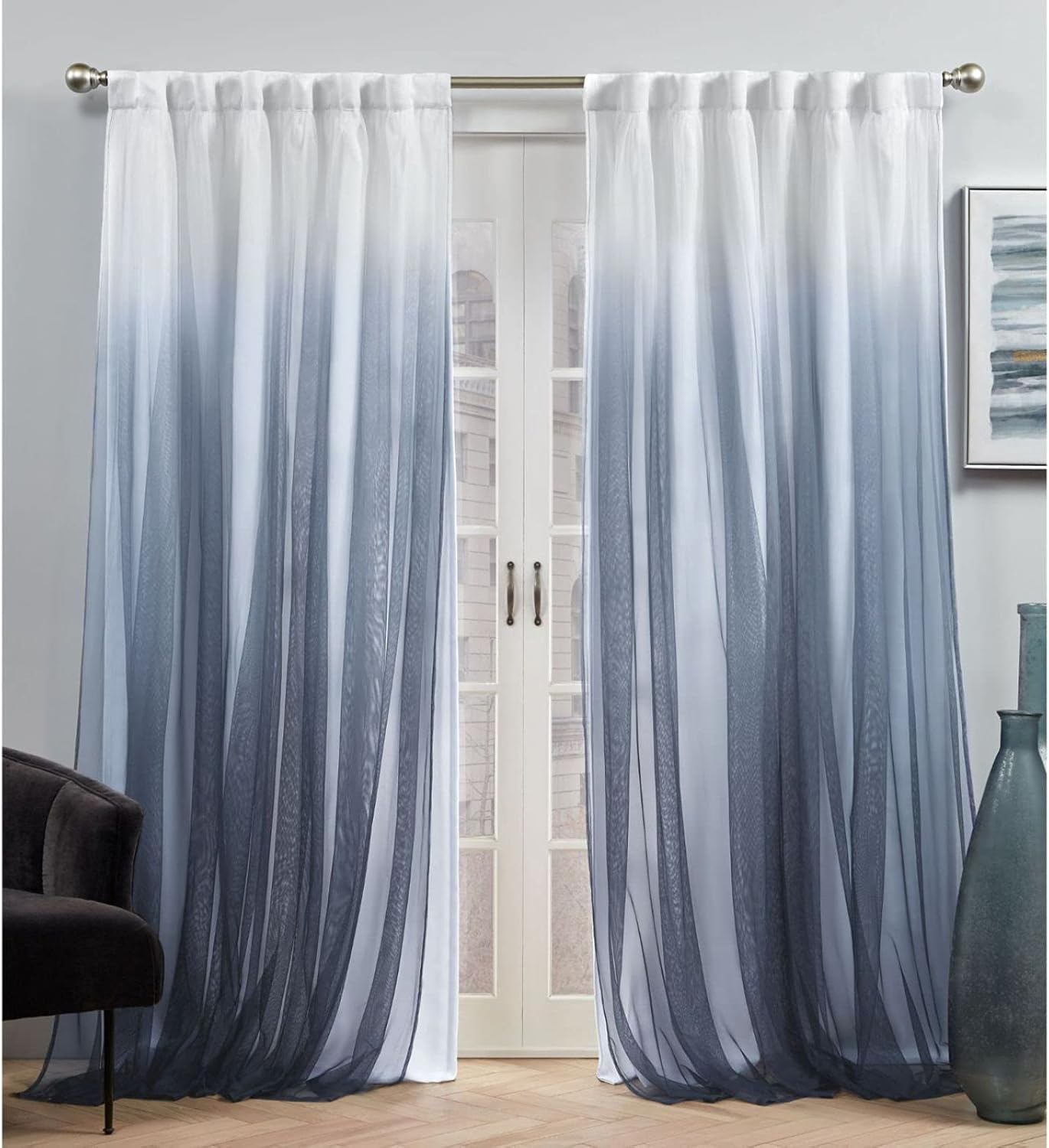 Exclusive Home Crescendo Lined Room Darkening Blackout Hidden Tab Curtain Panel Pair, 52"x84", Blush, Set of 2