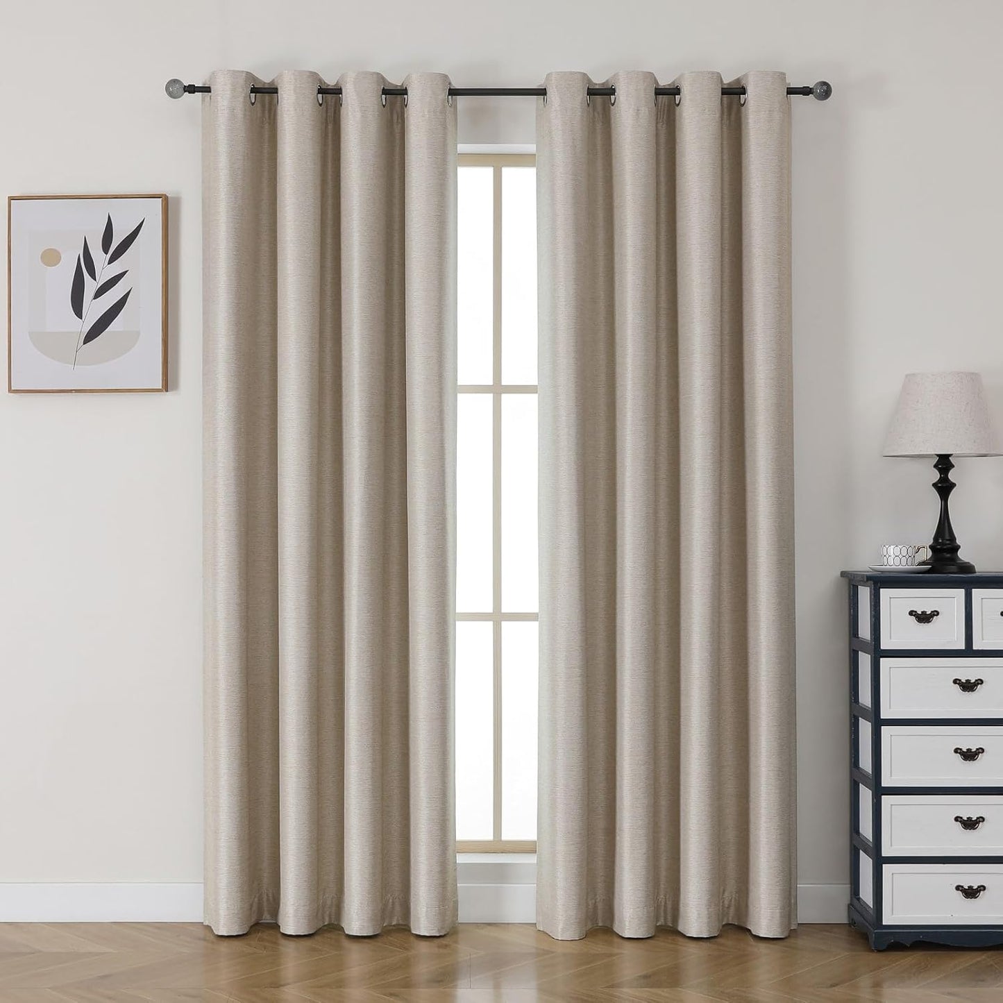 Airwill Blackout Curtains, Set of 2 Window Curtain Panels, Grommet Curtains for Living Room Bedroom Window - Thermal Insulated and Room Darkening (W52 x L84 Inch, 2 Panels, Dark Coffee/Mocha)