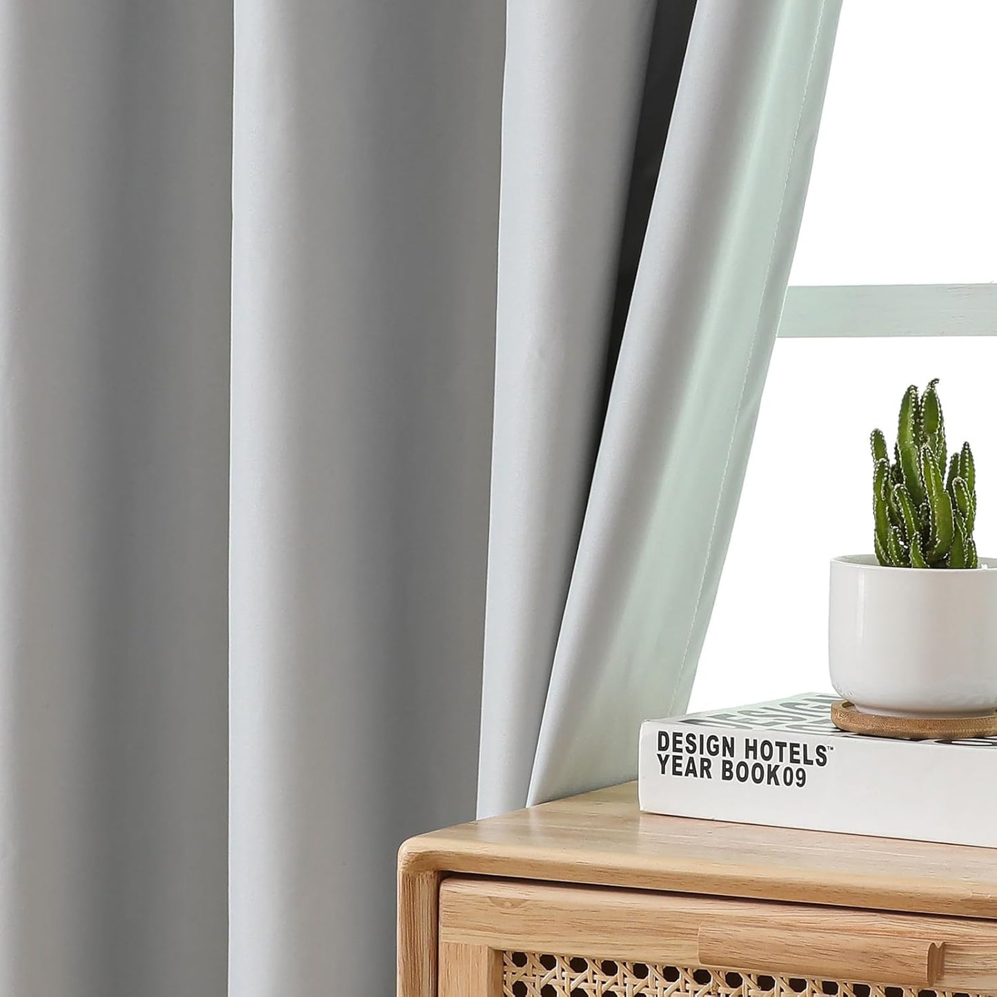Airwill Blackout Window Curtain Panels - Set of 2 Thermal Insulated Grommet Drapes, Room Darkening Curtains for Living Room Bedroom Window (W52 x L84 Inch, 2 Panels, Light Gray)