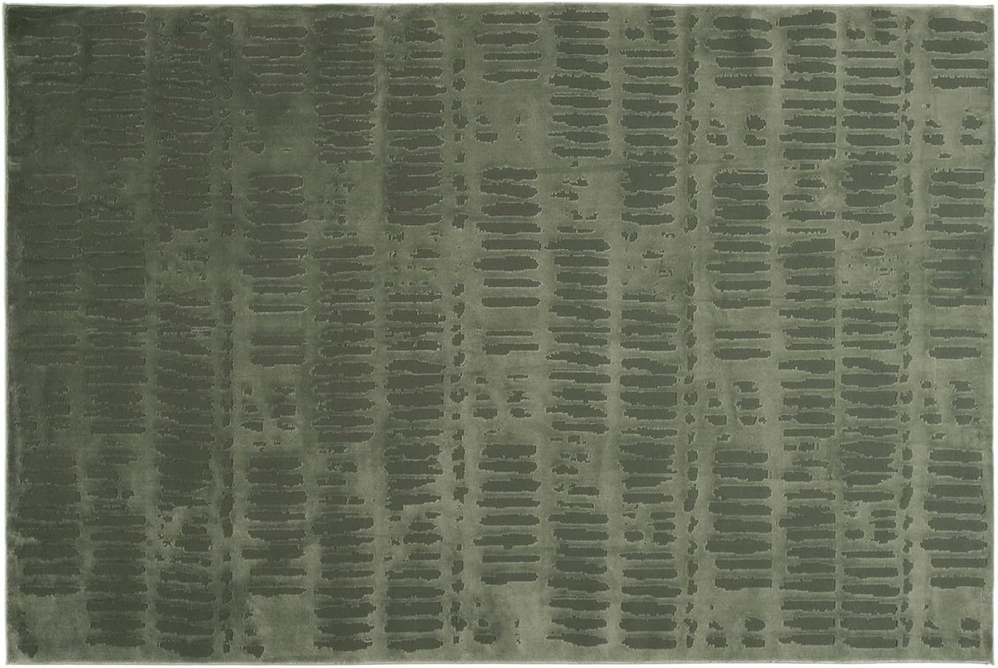 Shell 5'3"x7'10" Washable Area Rug for Living Room Bedroom - 100% Recycled Oeko-TEX Certified, Medium Pile, Green