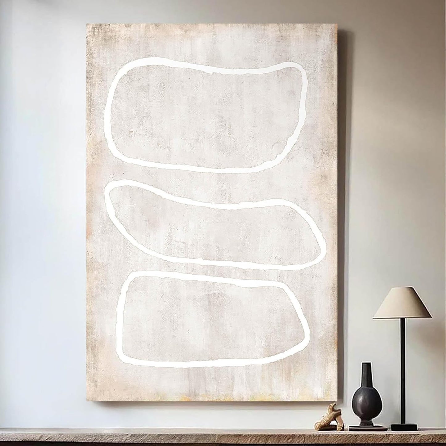 Living Room Art Canvas Office Wall Decor Pictures for Men Women Bedroom Wall Art Dining Room Gray Gold Paintings Neutral