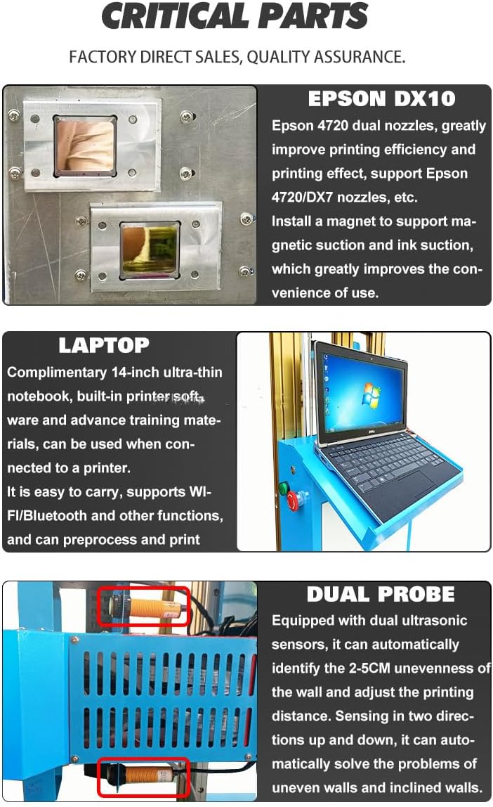 Vertical Remote Control Wall Painting Machine Outdoor Indoor 3D Background Wall Printer