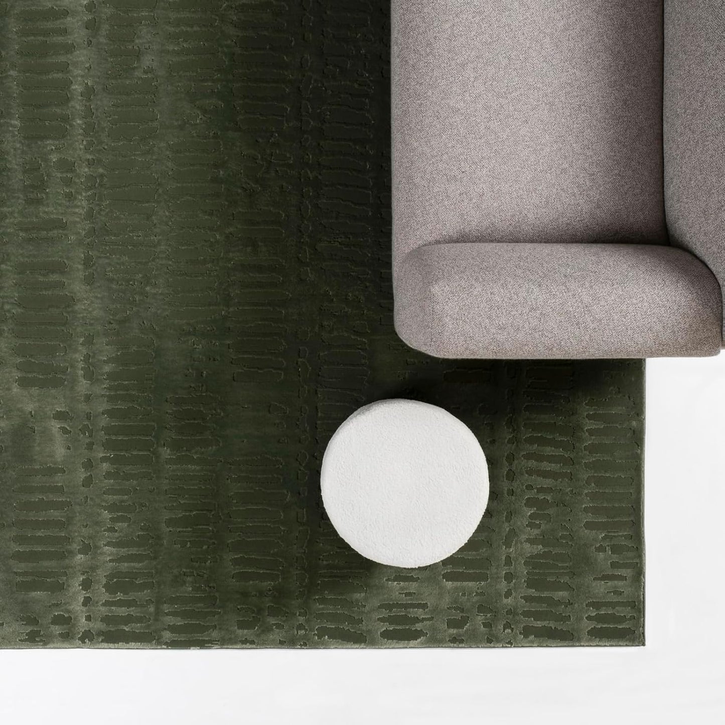 Shell 5'3"x7'10" Washable Area Rug for Living Room Bedroom - 100% Recycled Oeko-TEX Certified, Medium Pile, Green
