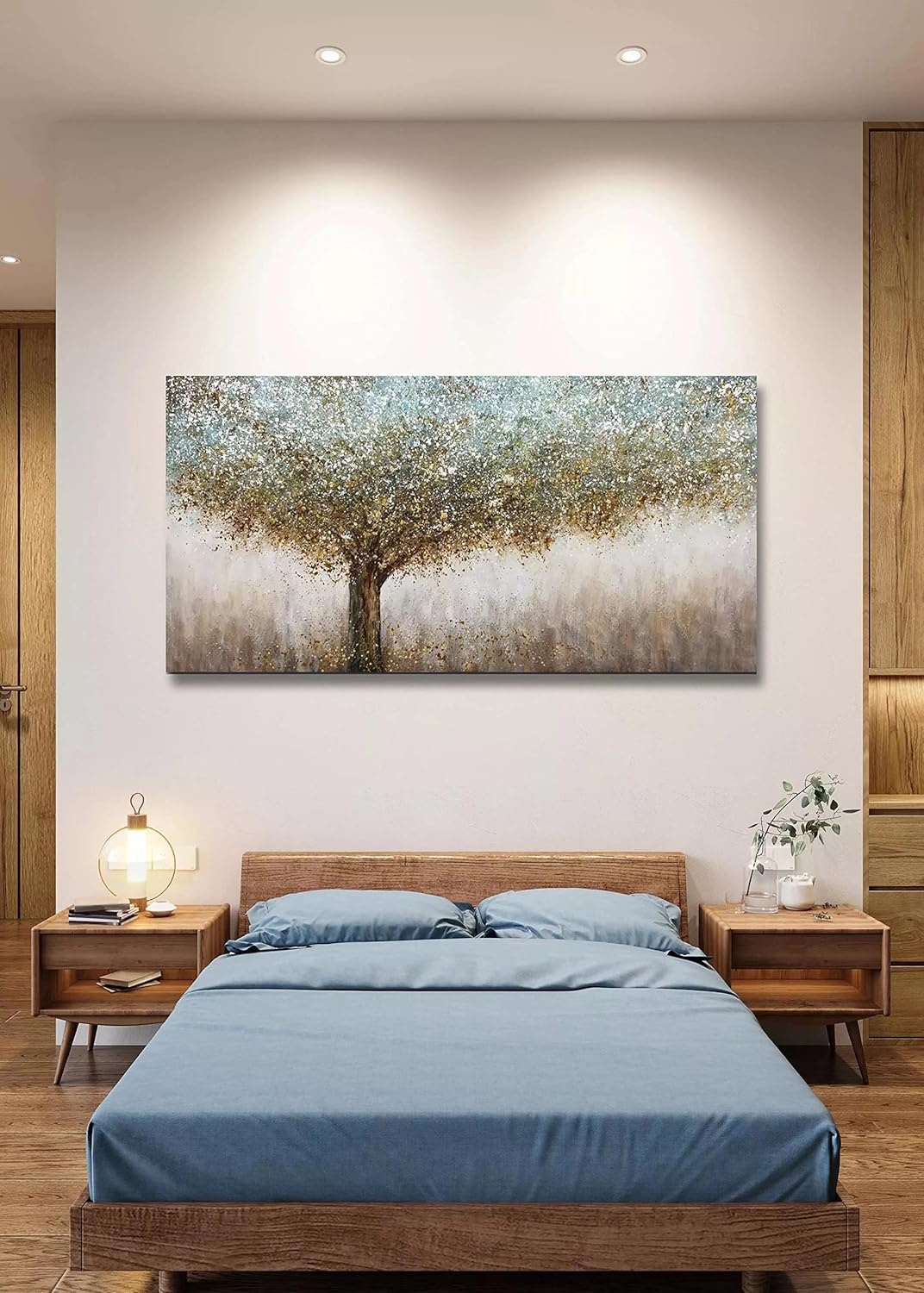 Tiancheng Art 30x60 inch Abstract Canvas Art 100% Hand-Painted Oil Painting Wall Art Pieces Framed Canvas Paintings Contemporary Artwork Decoration