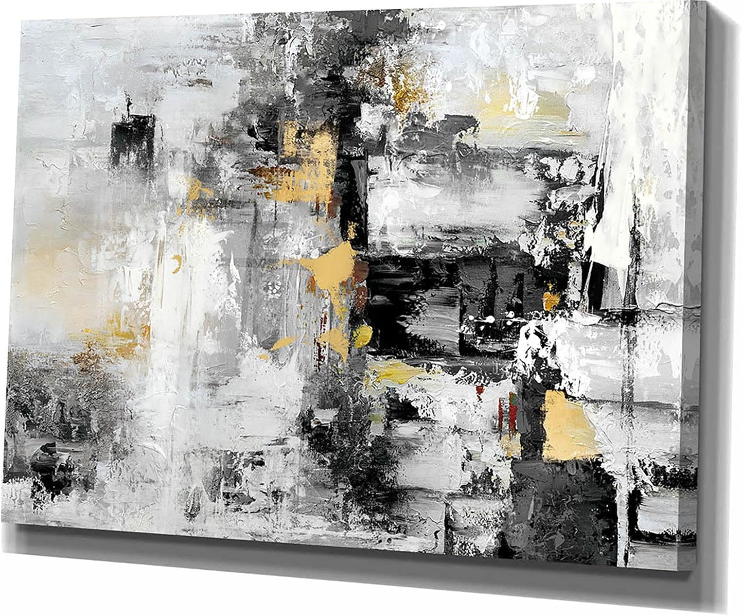 GIFTTWART Wall Pictures for Living Room Canvas Wall Art Extra Large Modern Art Black and White Office Wall Decor Dining Room Bedroom Artwork