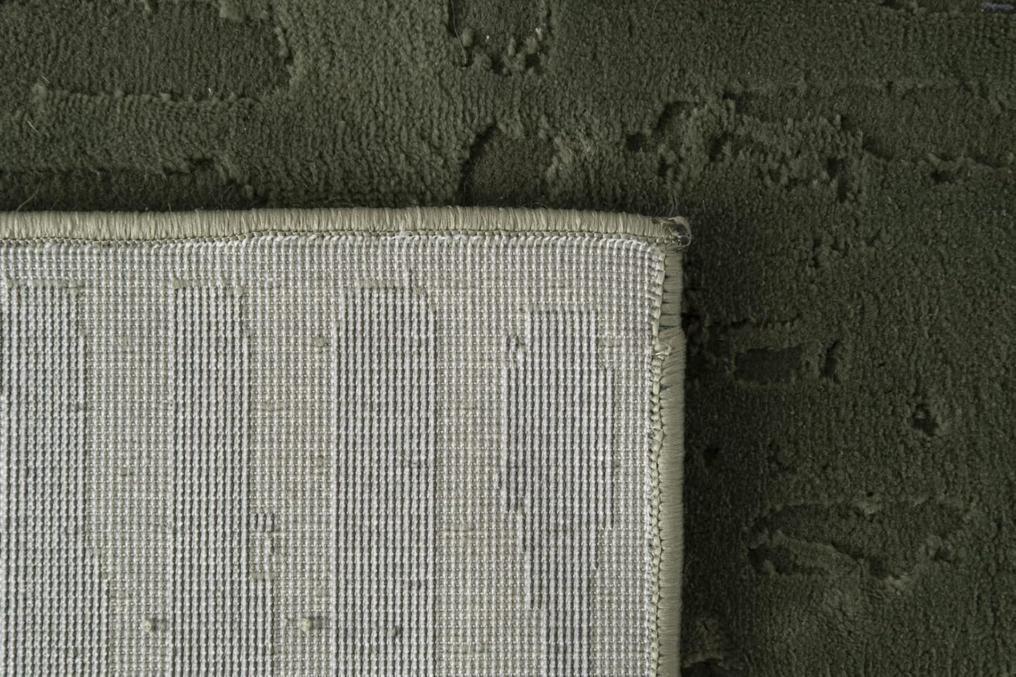 Shell 5'3"x7'10" Washable Area Rug for Living Room Bedroom - 100% Recycled Oeko-TEX Certified, Medium Pile, Green