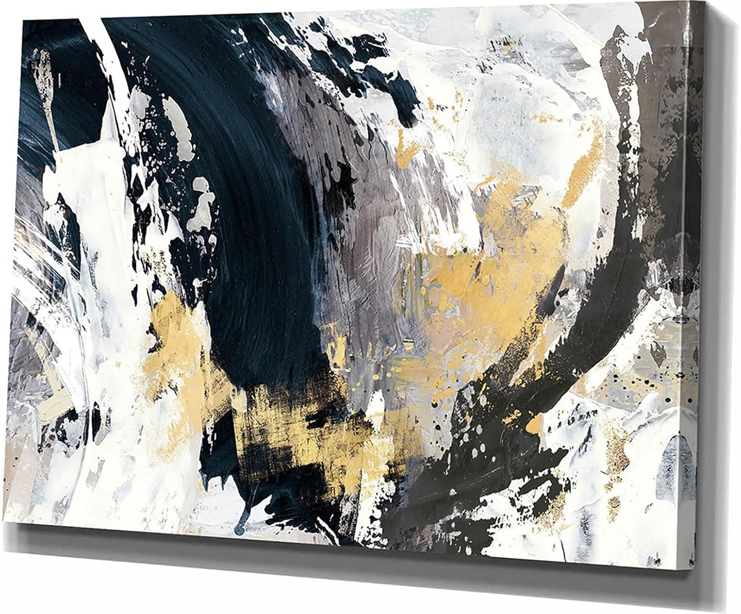GIFTTWART Wall Pictures for Living Room Canvas Wall Art Extra Large Modern Art Black and White Office Wall Decor Dining Room Bedroom Artwork