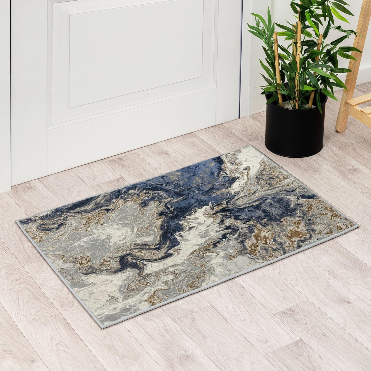 LUXE WEAVERS Marble Swirl Abstract Area Rug, Gray 5x7