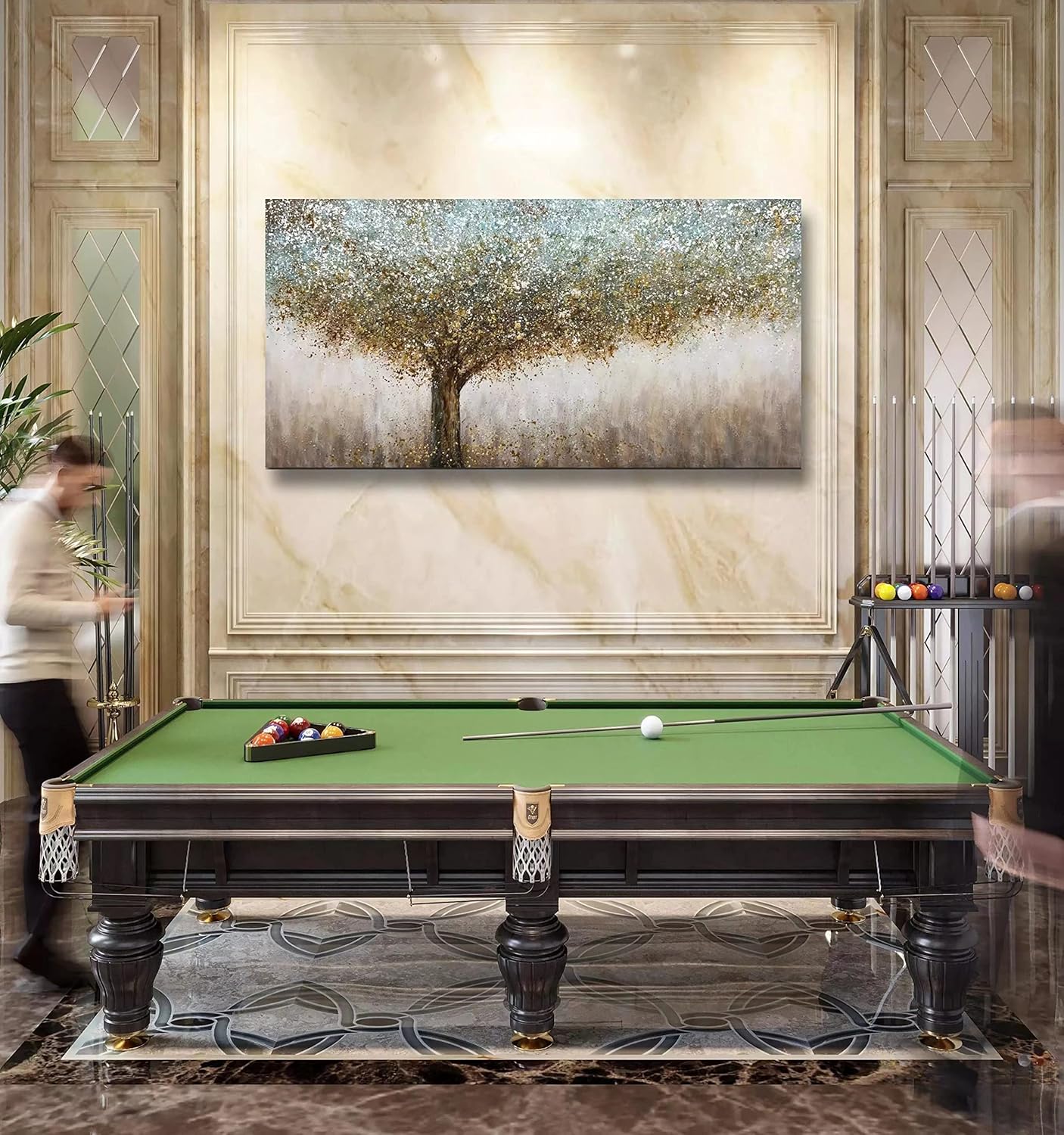 Tiancheng Art 30x60 inch Abstract Canvas Art 100% Hand-Painted Oil Painting Wall Art Pieces Framed Canvas Paintings Contemporary Artwork Decoration