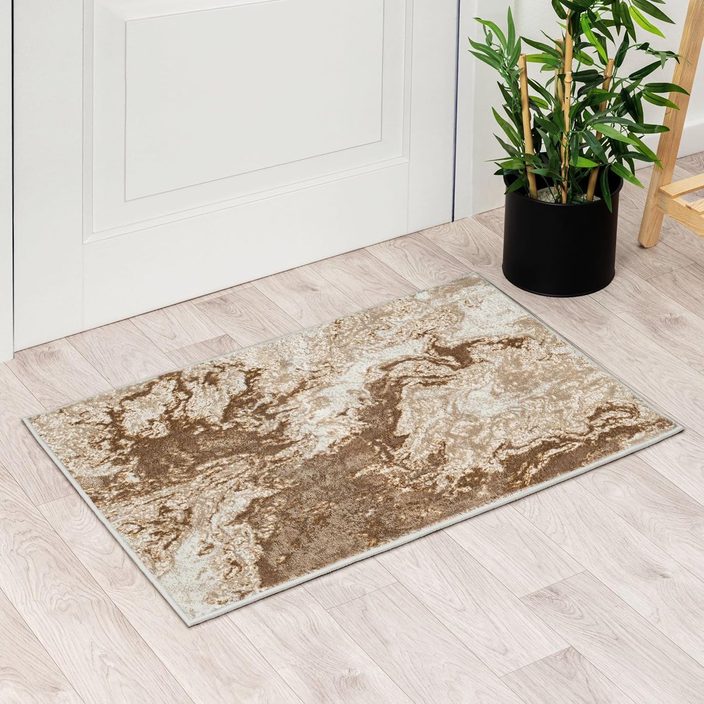 LUXE WEAVERS Marble Swirl Abstract Area Rug, Gray 5x7