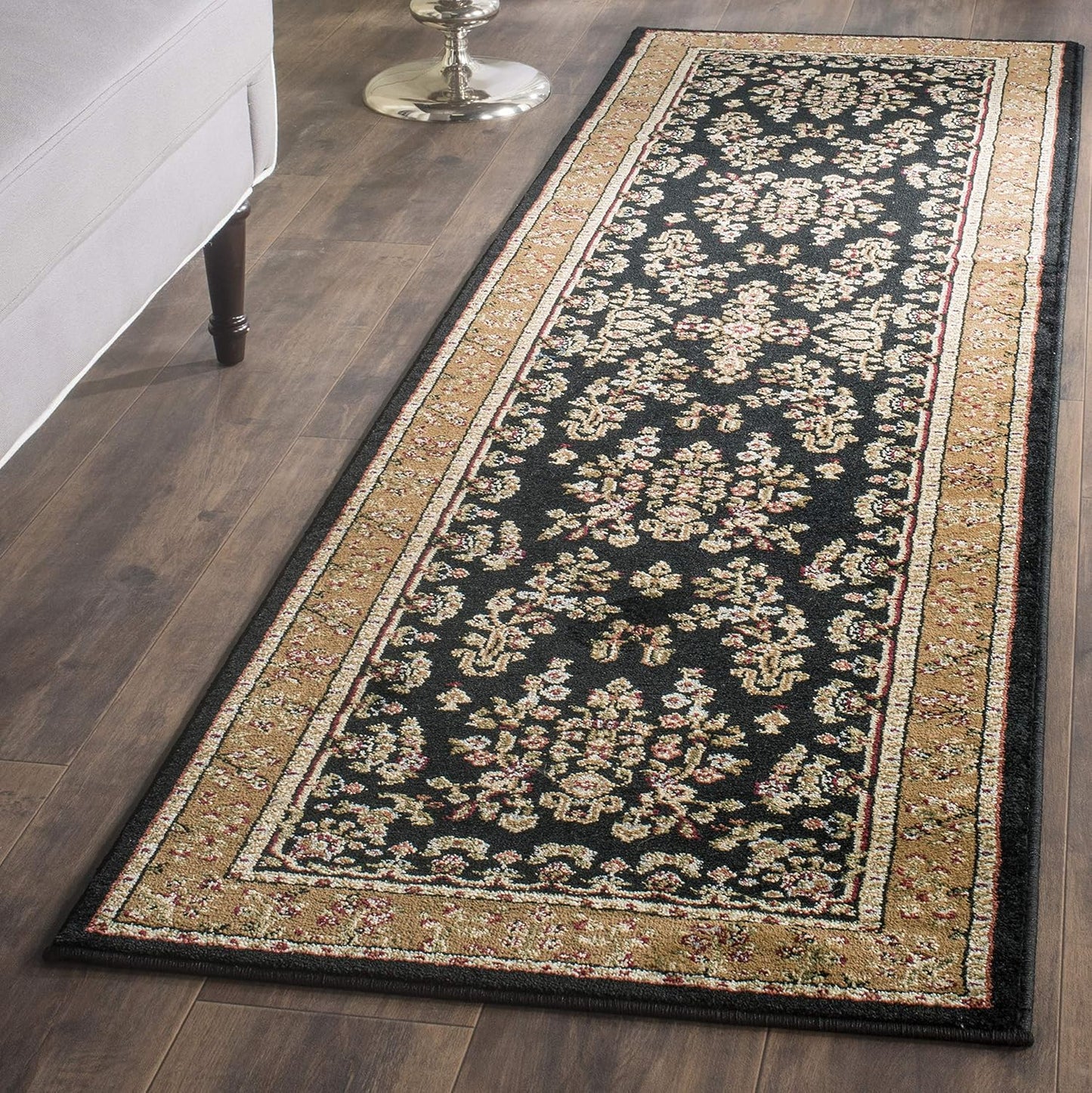 SAFAVIEH Lyndhurst Collection Area Rug - 9' x 12', Red & Black, Traditional Oriental Design, Non-Shedding & Easy Care, Ideal for High Traffic Areas in Living Room, Bedroom (LNH331B)