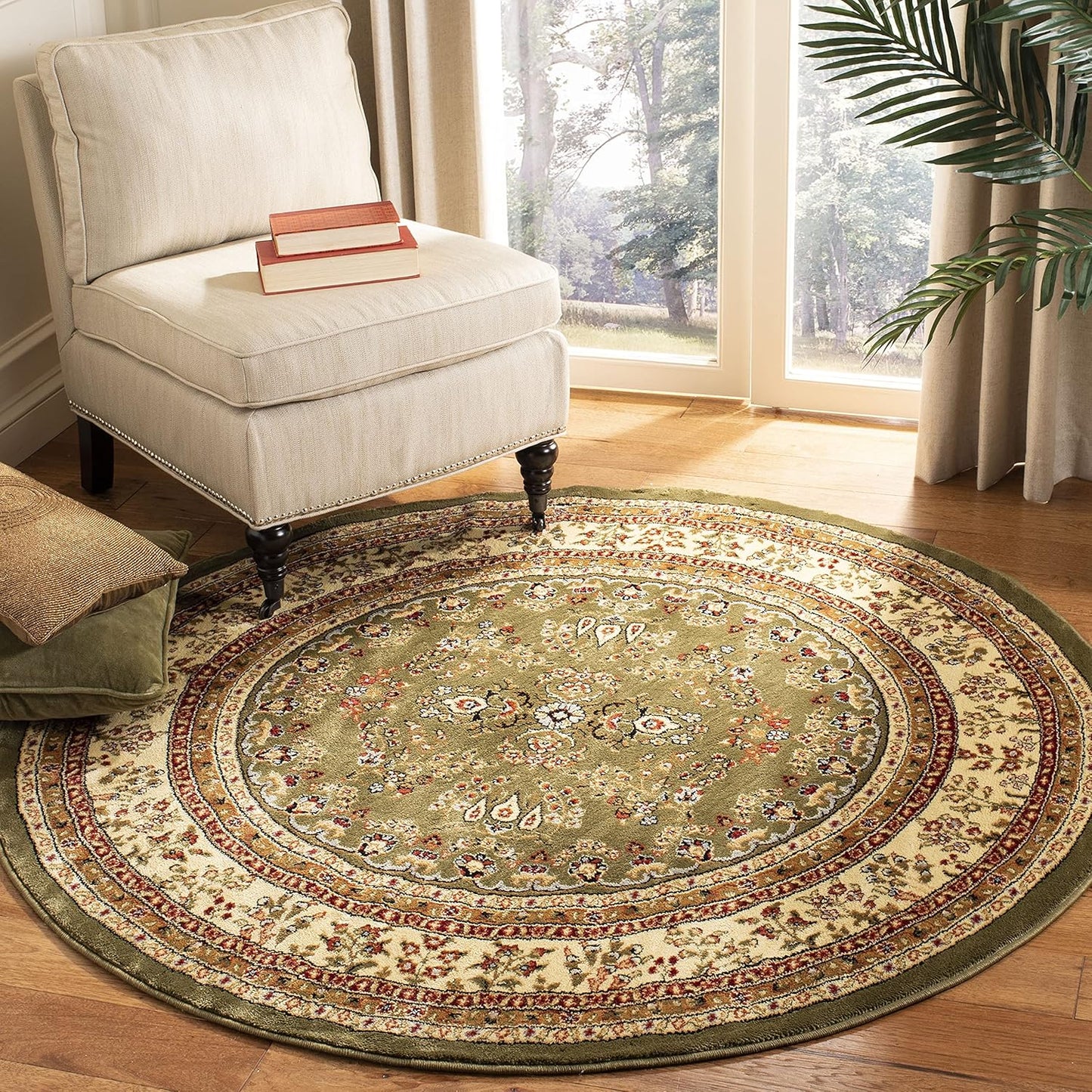 SAFAVIEH Lyndhurst Collection Area Rug - 9' x 12', Red & Black, Traditional Oriental Design, Non-Shedding & Easy Care, Ideal for High Traffic Areas in Living Room, Bedroom (LNH331B)